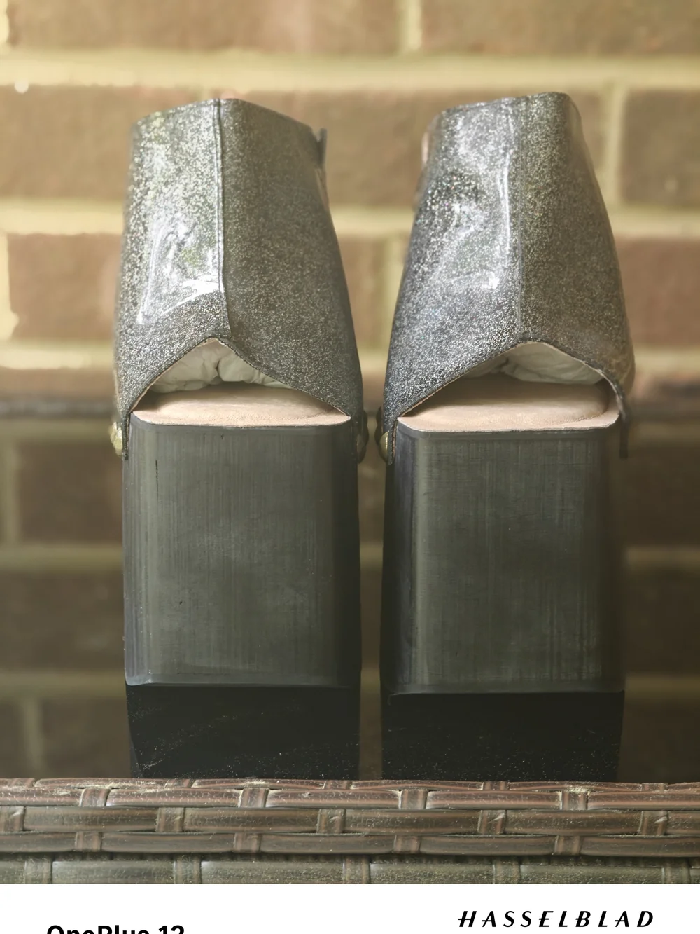 Jeffrey Campbell Black 🖤 Glitter Studded Platform Mules